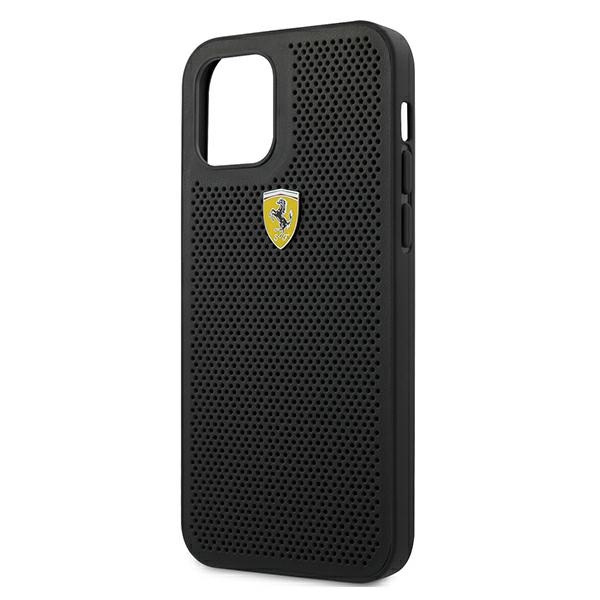 Etui FERRARI Apple iPhone 12 12 Pro On Track Perforated Czarny Hardcase