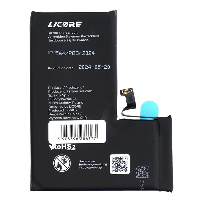 LICORE bateria do IPHONE 14 Pro 3200 mAh
