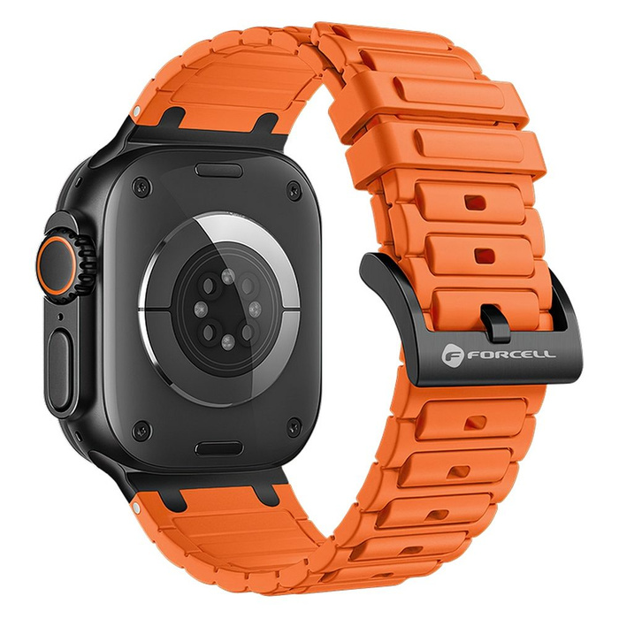 Pasek do Apple Watch Forcell F-Design FA06 dziurki silikon 38 / 40 / 41 mm pomarańczowy