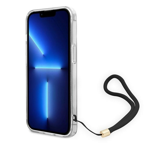 Etui GUESS Apple iPhone 14 4G Print Strap Brązowy Hardcase