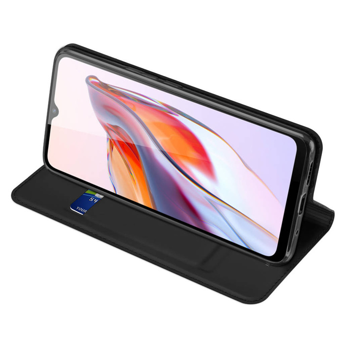 Etui Dux Ducis Skin Pro etui do Xiaomi Redmi 11A / Poco C55 / Redmi 12C pokrowiec z klapką portfel na kartę podstawka czarne Case