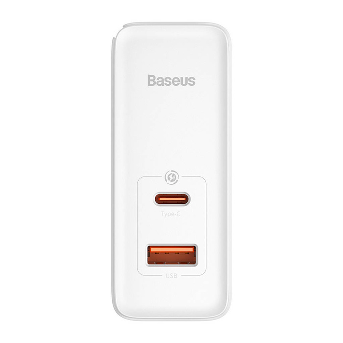 Baseus GaN5 Pro szybka uniwersalna ładowarka sieciowa GaN USB Typ C / USB 100W PD3.0, QC4.0+, AFC biały (CCGP090202)