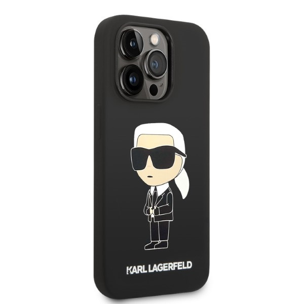 Etui KARL LAGERFELD Apple iPhone 14 Pro Silicone NFT Ikonik Magsafe Czarny Hardcase
