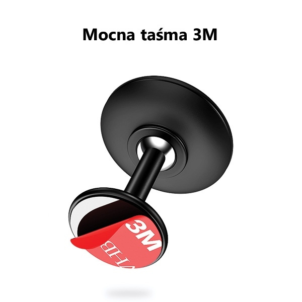 USAMS Uchwyt magnetyczny na kokpit deskę rozdzielczą klejony regulowany stojący czerwony