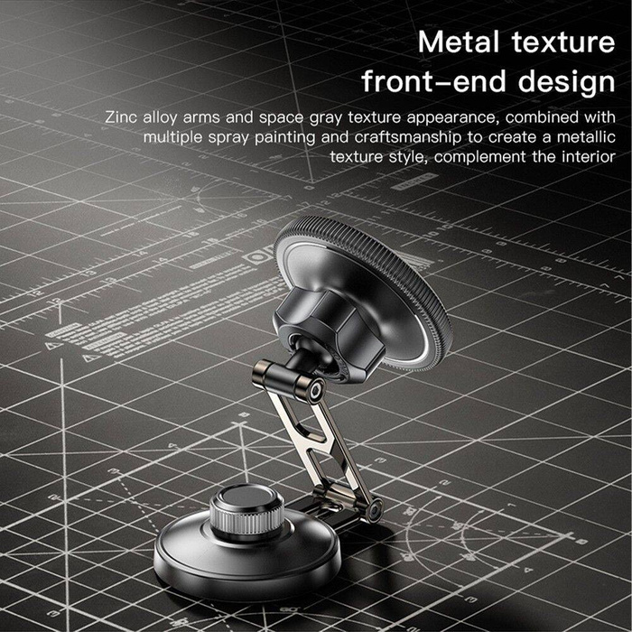 Uchwyt na telefon do samochodu magnetyczny zgodny z MagSafe Forcell F-Grip IronSecure do szyby / deski czarny