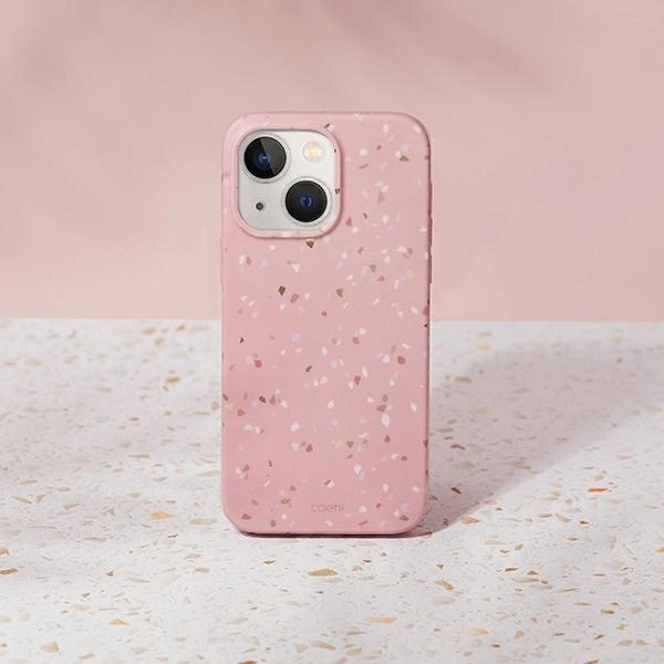 UNIQ etui Coehl Terrazzo iPhone 14 Plus 6,7" różowy/coral pink