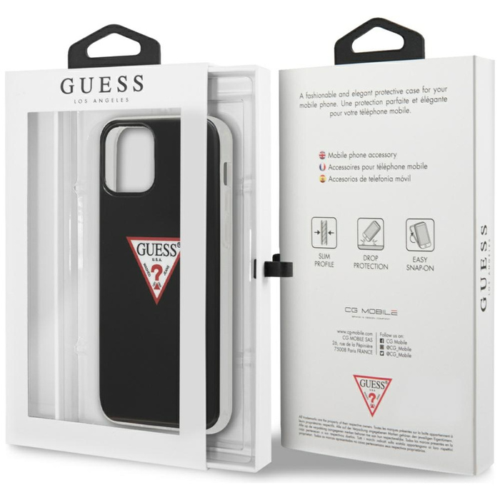 Etui GUESS Apple iPhone 12 12 Pro Triangle Collection Czarny Hardcase