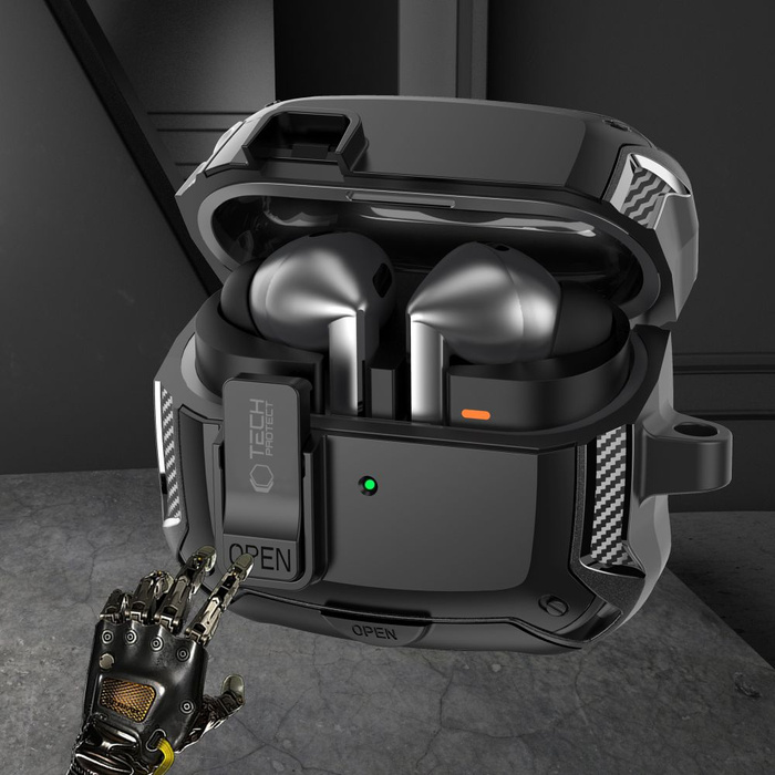 TECH-PROTECT CARBONOX MAGSAFE SAMSUNG GALAXY BUDS 3 / 3 FE / 3 PRO BLACK