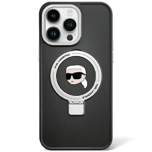 Etui Karl Lagerfeld KLHMP15XHMRSKHK iPhone 15 Pro Max 6.7" czarny/black hardcase Ring Stand Karl Head MagSafe Case