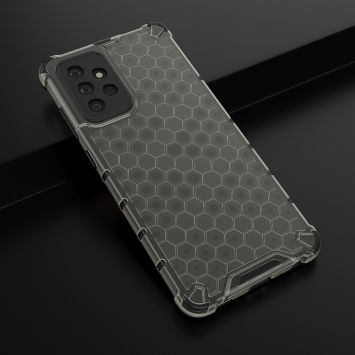 Honeycomb etui pancerny pokrowiec z żelową ramką Samsung Galaxy A72 4G czarny