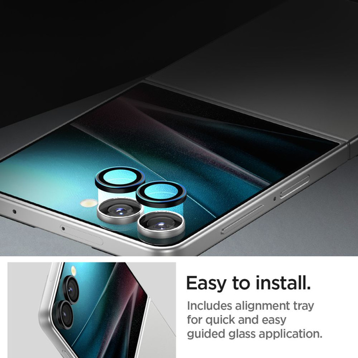 OSŁONA APARATU SPIGEN SAMSUNG GALAXY Z FLIP 7 OPTIK PRO HD GLAS.TR ”EZ FIT” CAMERA PROTECTOR 2-PACK CZARNA