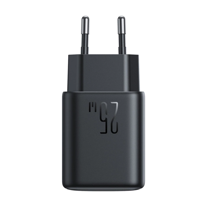 Ładowarka Joyroom JR-TCF23 sieciowa USB-C 25W SFC / PPS / PD - czarna + kabel USB-C / USB-C 1m