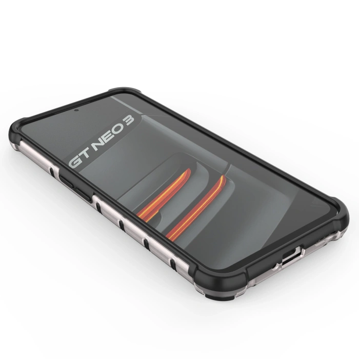 Honeycomb etui pancerny pokrowiec z żelową ramką Realme GT Neo 3 czarny