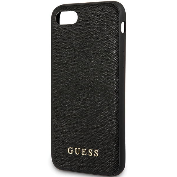 Etui Guess iPhone 7/8 / Se 2020 / Se 2022 Czarny/black Saffiano Strap Case