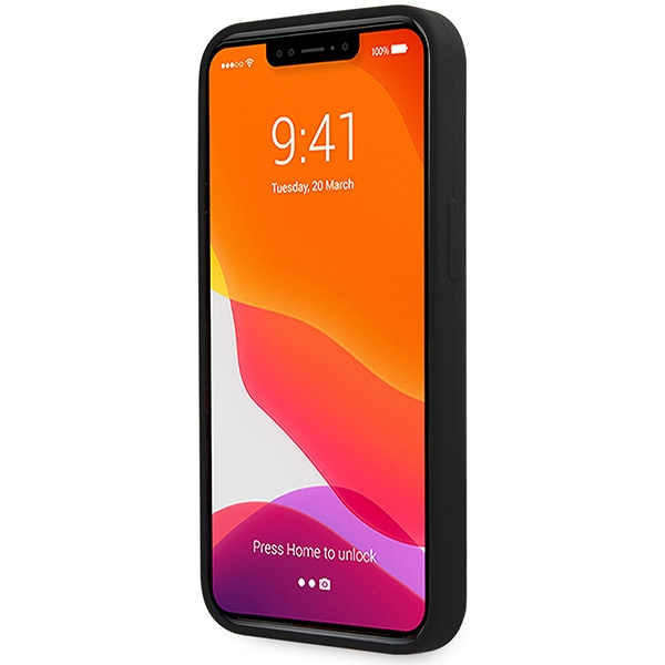 Etui Guess Guhcp13xlslmgbk iPhone 13 Pro Max 6.7" Black/czarny Hardcase Silicone Script Gold Logo Case