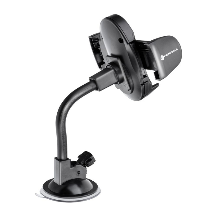 Uchwyt na telefon do samochodu uniwersalny Forcell F-Grip Oval 17 cm do szyby / deski / kratki czarny