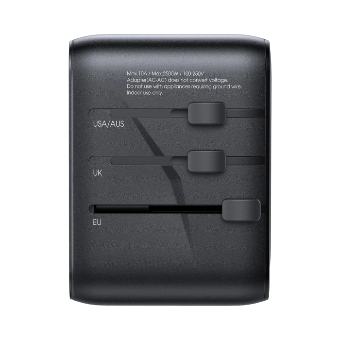 Adapter podróżny Joyroom JR-TCW01 uniwersalny 17W EU / US / UK / JP / AU / CN - czarny