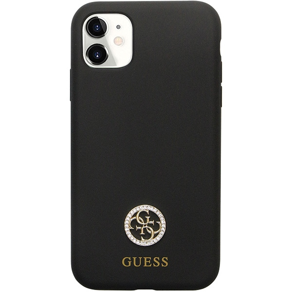 Etui Guess GUHCN614DGPK iPhone 11 / Xr 6.1" czarny/black hardcase Silicone Logo Strass 4G Case