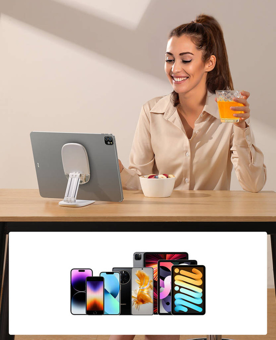 Składany stojak do telefonu tabletu z regulacją wysokości Joyroom JR-ZS371 - biały