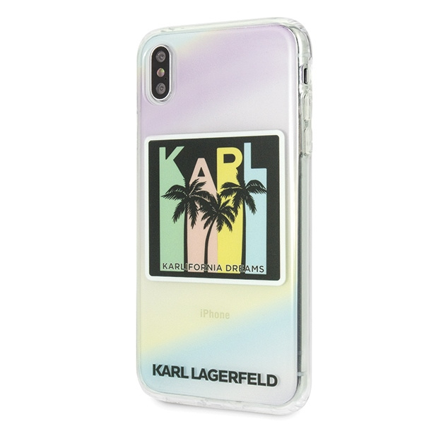 Etui KARL LAGERFELD Apple iPhone Xs Max Kalifornia Dreams Wielokolorowy Case
