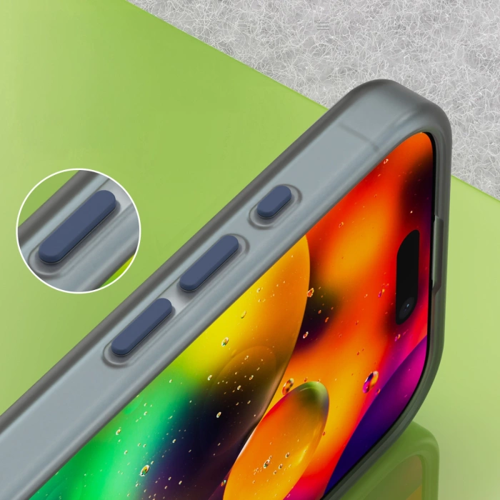 Etui Magnetic iPhone 17 Abrasive MagSafe Matowe Niebieskie