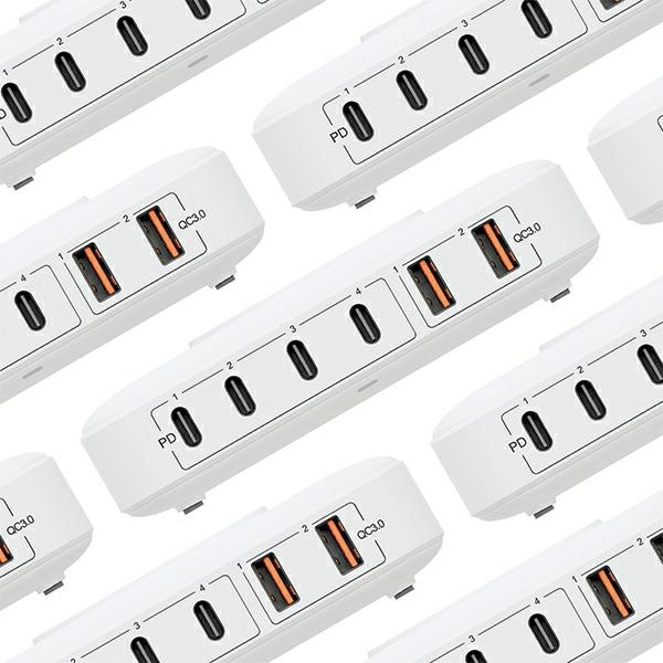 3MK Hyper Charger PowerMax 100W 4xUSB-C + 2xUSB-A stacja ładująca z ład. indukcyjną QC+PD