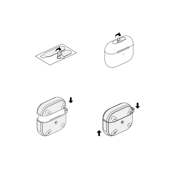 Etui RINGKE ONYX APPLE AIRPODS PRO 1 / 2 BLACK