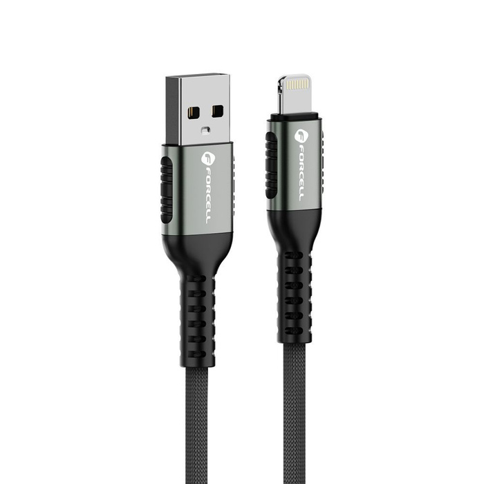 Kabel USB A do Lightning Forcell F-Energy 2,4A 12W Cafule 1,2 m C257 czarny