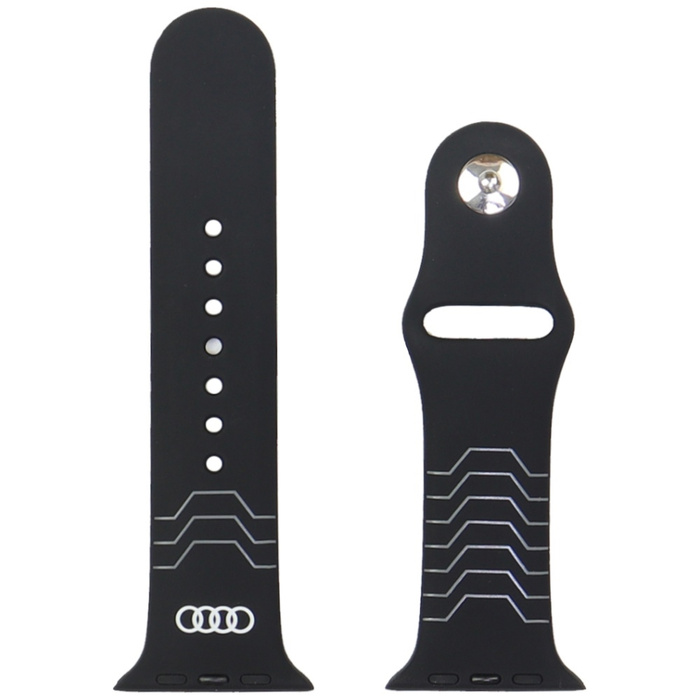 Pasek Audi Geometric Pattern Silicone    Watch Strap do Apple Watch 44/45/46/49mm czarny