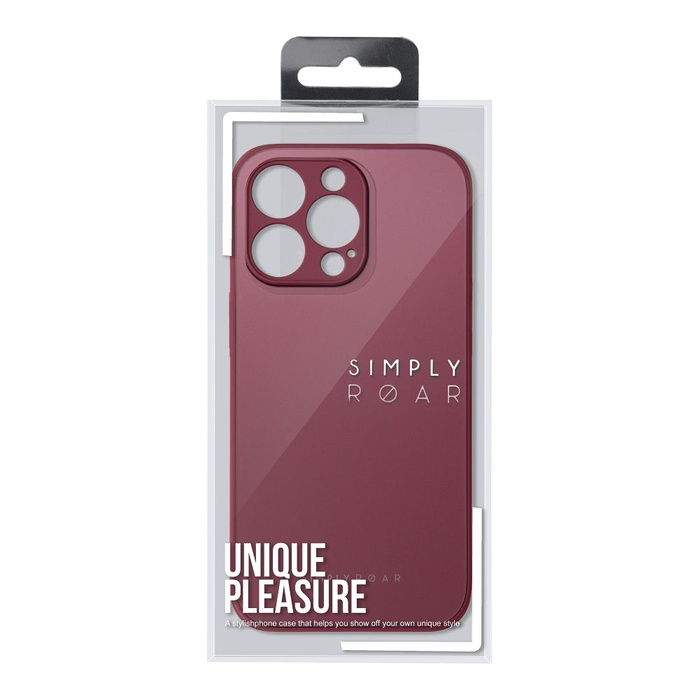 ROAR futerał MATTE GLASS do IPHONE 14 Plus bordowy
