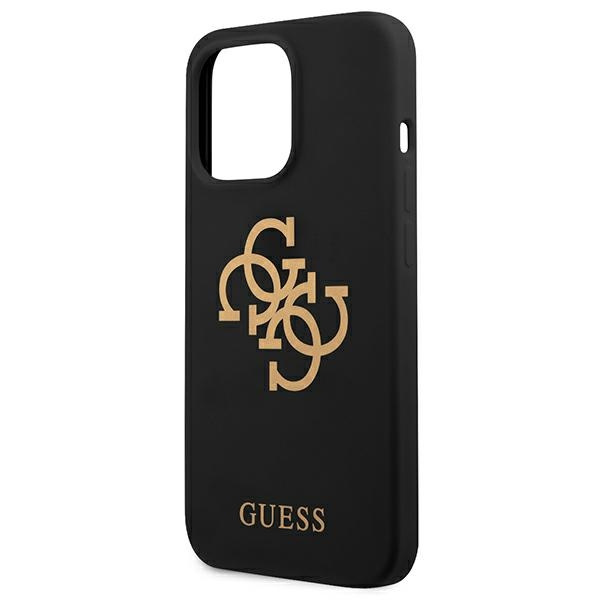 Etui GUESS Apple iPhone 13 13 Pro Silicone 4G Logo Czarny Hardcase