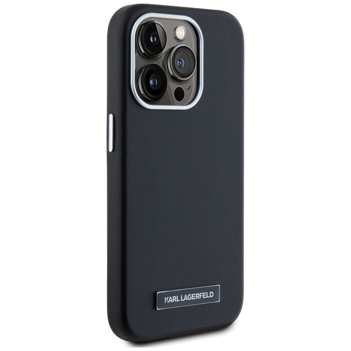 Etui Karl Lagerfeld  FW Metal Plate      MagSafe do iPhone 15 Pro Max czarny