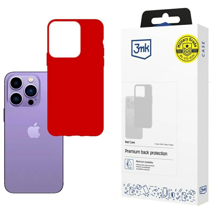 ETUI 3MK Matt Case iPhone 14 Pro Max 6,7" truskawka/strawberry