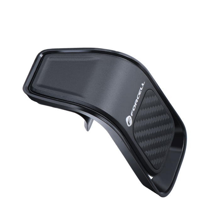 Uchwyt na telefon do samochodu uniwersalny Forcell F-Grip Carbon B060 do kratki czarny