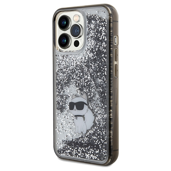 Etui Karl Lagerfeld KLHCP13LLKCNSK iPhone 13 Pro / 13 6.1" transparent hardcase Liquid Glitter Choupette Case