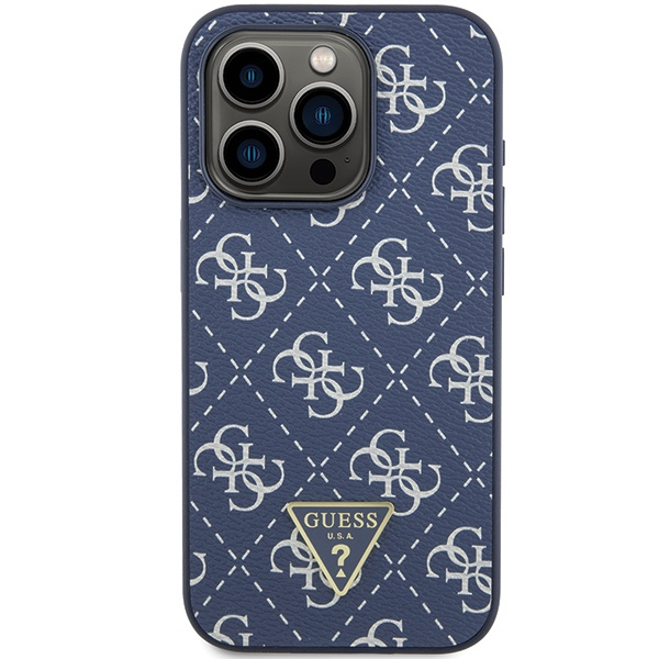 Etui Guess GUHCP15XPG4GPB iPhone 15 Pro Max 6.7" niebieski/blue hardcase 4G Triangle Metal Logo Case