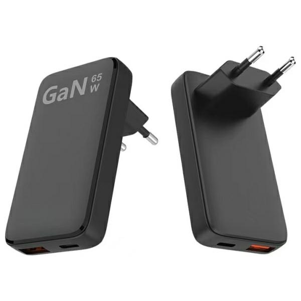 Ładowarka sieciowa Beline 1x USB-C + 1x USB 65W PD 3.0 + QC 3.0 Czarna