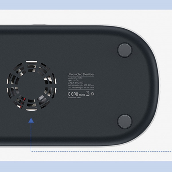 Ładowarka Indukcyjna Sterylizator USAMS UV-C 15W Biały