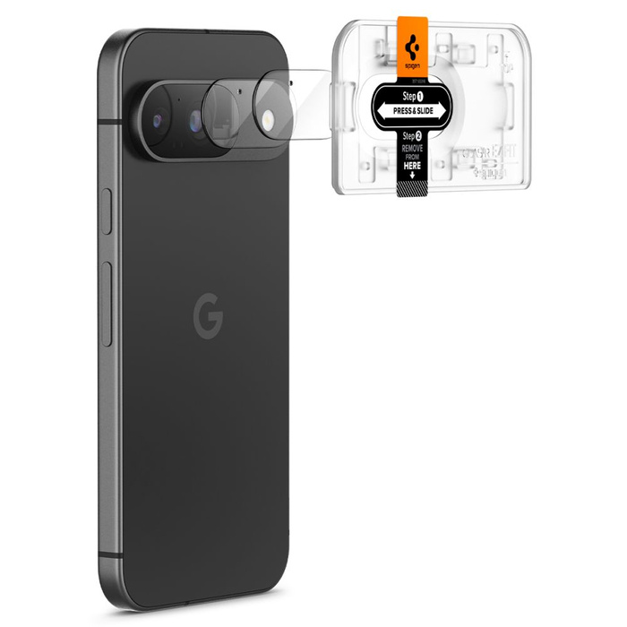 OSŁONA APARATU SPIGEN OPTIK.TR ”EZ FIT” CAMERA PROTECTOR 2-PACK GOOGLE PIXEL 9 CRYSTAL CLEAR
