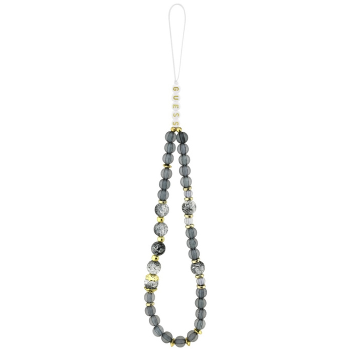 Etui Guess IML Flowers Pearl Strap       MagSafe do iPhone 17 Pro Max czarny