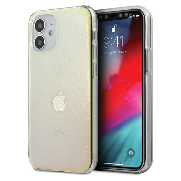 Etui GUESS Apple iPhone 12 Mini 4G 3D Pattern Collection Opalowy Hardcase