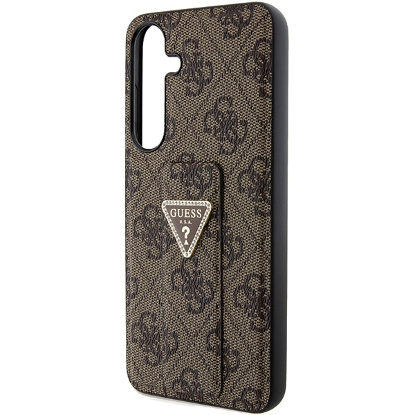 Etui Guess GUHCS24MPGS4TDW Samsung Galaxy S24 Plus S926 brązowy/brown hardcase Grip Stand 4G Triangle Strass Case