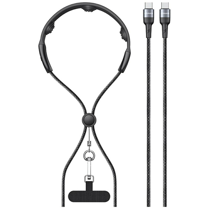 Kabel z Masażerem USAMS 100W Fast Charging SJ759 U89 Czarny