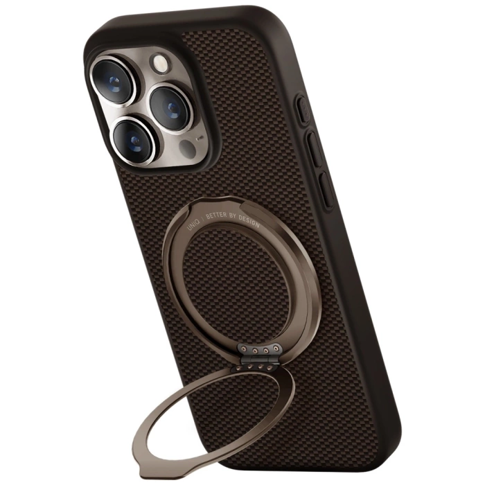 Etui UNIQ Keva Air do iPhone 16 Pro      Magclick Charging GripFit brązowy