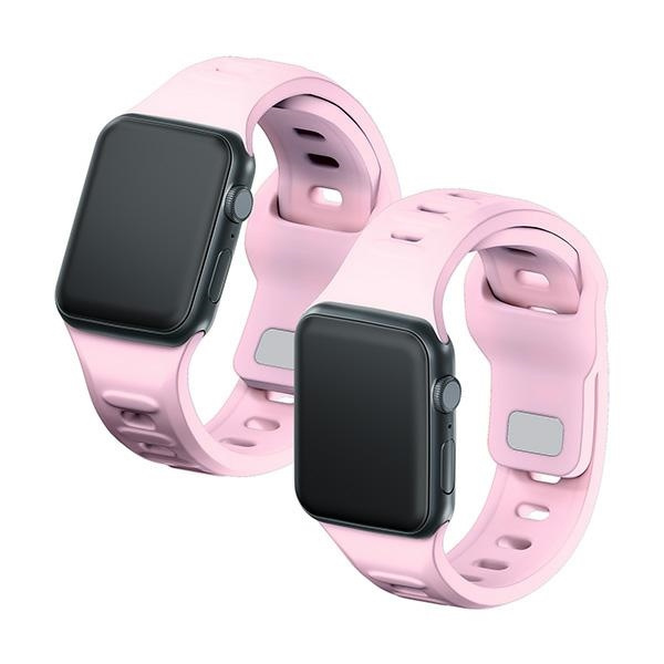 3MK Silicone Watch Strap Powder Pink dla Apple Watch 42/44/45/49 mm