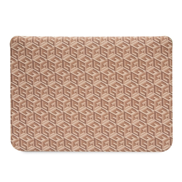 Guess Sleeve GUCS16HGCFSEW 16" brązowy/brown GCube Stripes