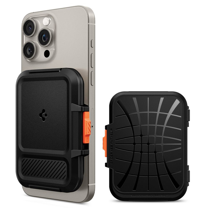 PORTFEL MAGSAFE SPIGEN LOCK FIT UNIWERSALNY CARD HOLDER CZARNY