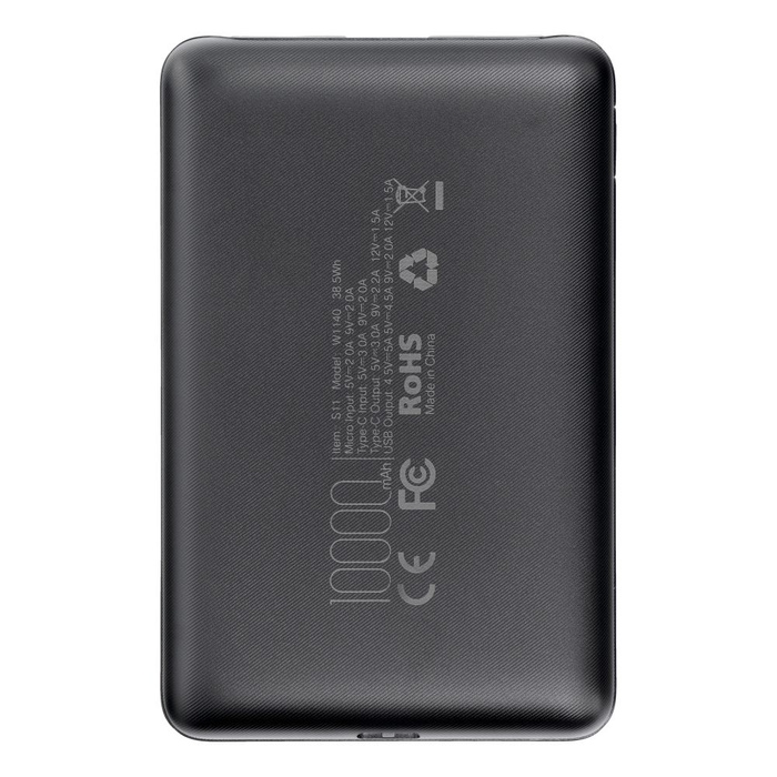 VEGER powerbank 10000 mAh PD QC3.0 2A 22,5W S11 (W1140) czarny 