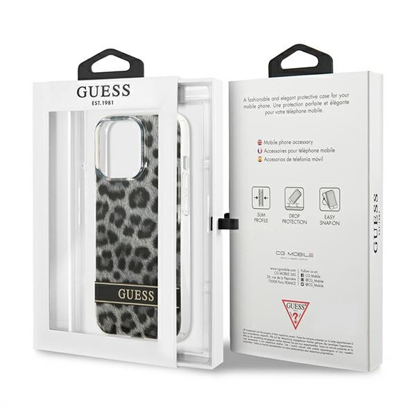 Etui GUESS Apple iPhone 13 13 Pro Leopard Szary Hardcase