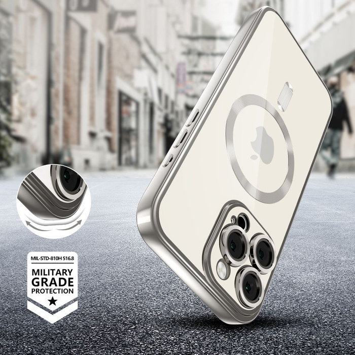 ETUI TECH-PROTECT MAGFLEX MAGSAFE IPHONE 16 PRO MAX SHINY TITANIUM